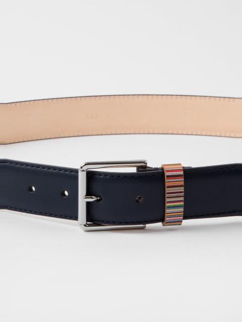 Paul Smith 'Signature Stripe' Keeper Leather Belt
