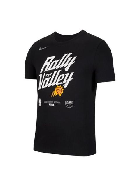 Nike Nike NBA Knicks Phoenix Suns Casual Sports Alphabet Printing Short Sleeve Black DR0091-010