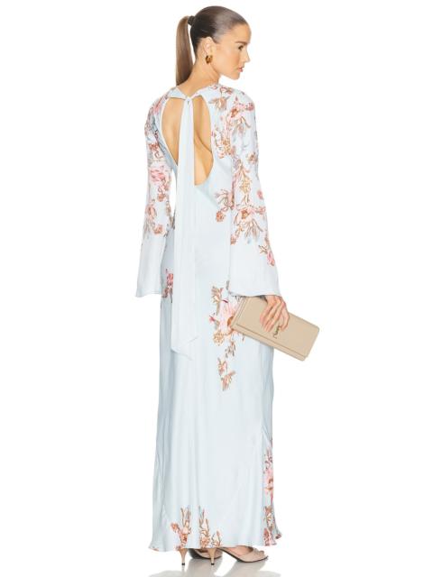 HEMANT & NANDITA Ezra Back Ties Maxi Dress