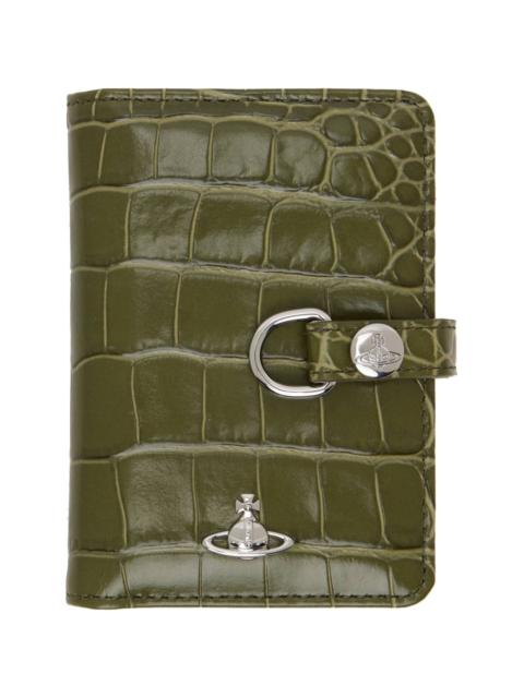 Vivienne Westwood Khaki Vertical Flap Card Holder