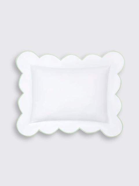 EMILIA WICKSTEAD Genova Pillow Slip in White & Mint Cotton