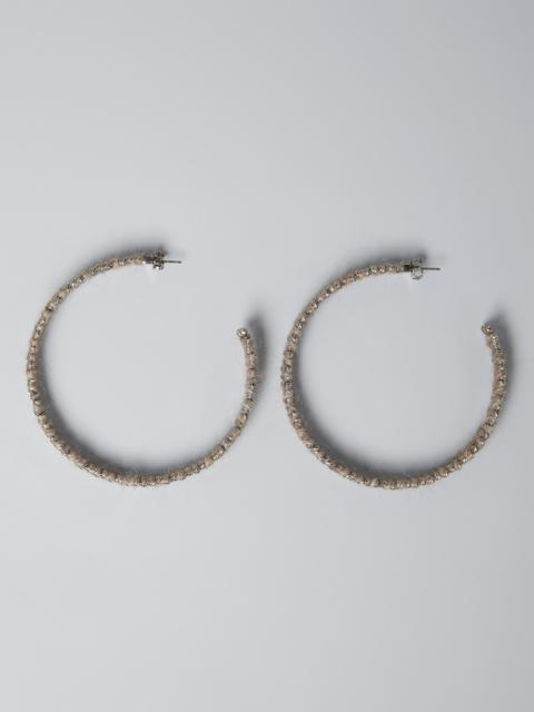 Brunello Cucinelli Hoop earrings in Sterling Silver and mohair