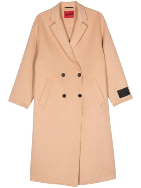 HUGO double-breasted long coat