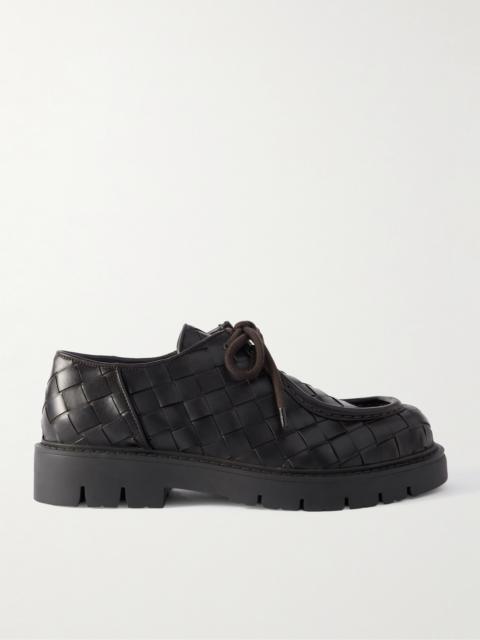 Bottega Veneta Intrecciato Leather Derby Shoes