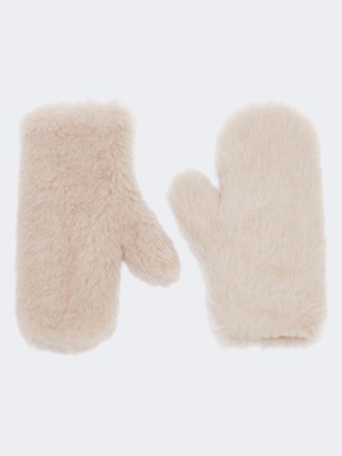 Max Mara Mittens in alpaca and wool Teddy fabric - BEIGE