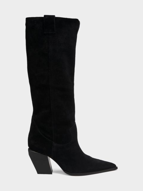 SCHUTZ 85mm Maine Up Suede Knee-High Boots