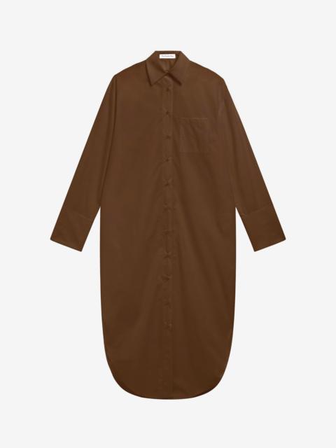 The Frankie Shop Helena Shirt Dress - Brown