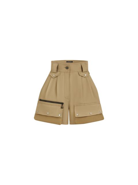 Louis Vuitton Flared Cotton Gabardine Safari Shorts