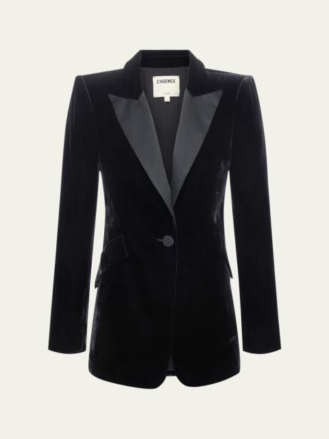 Sheila Structured Velvet Tux Blazer