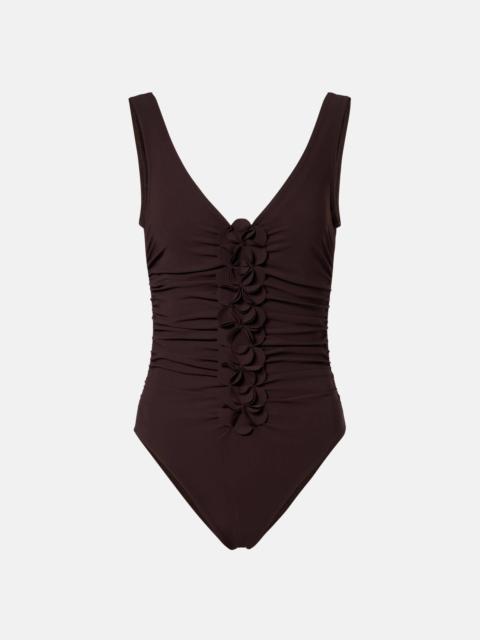 KARLA COLLETTO Tess floral-appliqué swimsuit