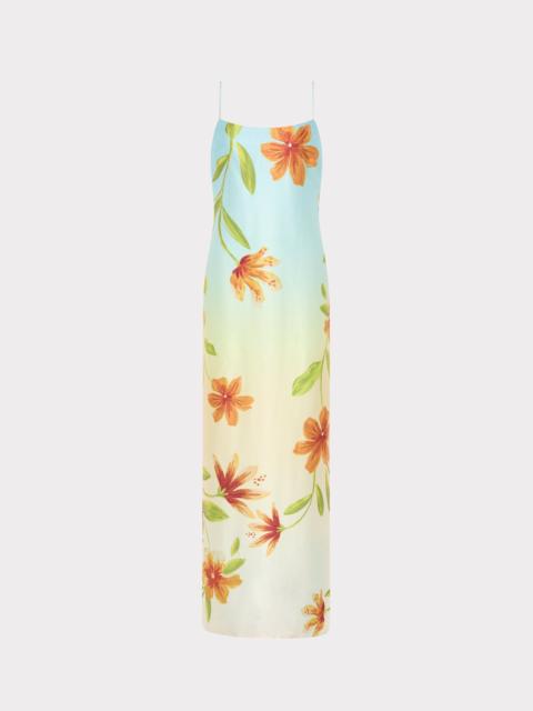 MILLY Lily Floral Satin Dress