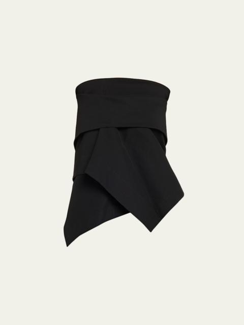ISSEY MIYAKE Collapsing Sculpture Strapless Top