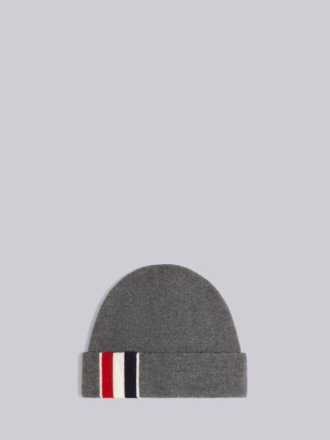 Thom Browne Medium Grey Jersey Stitch Superfine Merino Wool Intarsia Stripe Hat