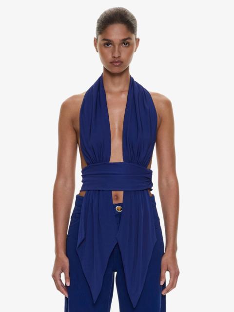 CHRISTOPHER ESBER Scarf Draped Halter Top
