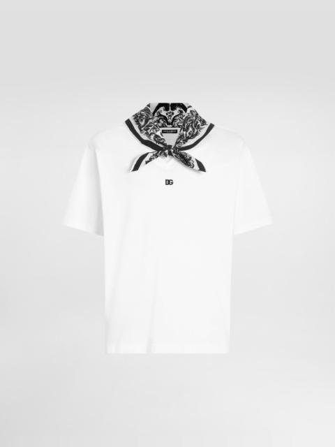 Dolce & Gabbana Scarf detail cotton t-shirt