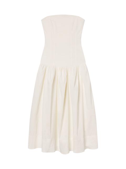 A.L.C. June Strapless Linen Midi Dress