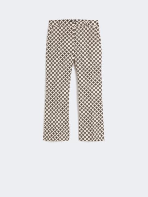 WEEKEND Max Mara Printed basketweave cotton trousers - IVORY