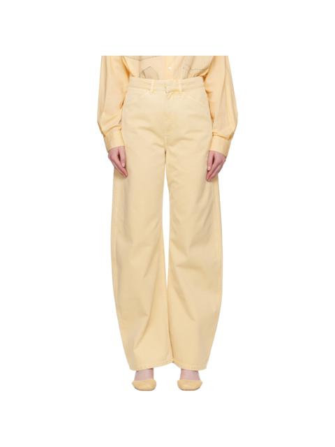 Lemaire Yellow High Waisted Curved Jeans