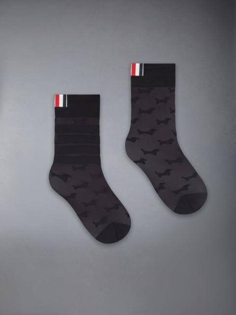 Thom Browne HECTOR 4-BAR SHEER MID CALF SOCKS