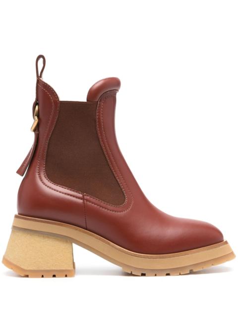 Moncler Gigi 70mm leather Chelsea boots