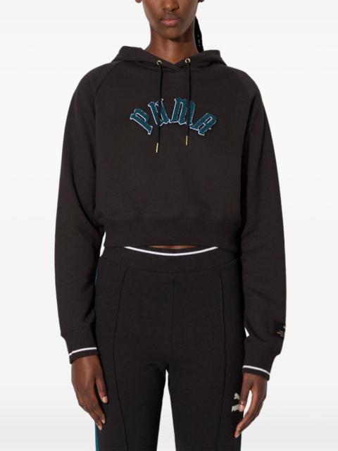 PUMA logo-appliqué hoodie