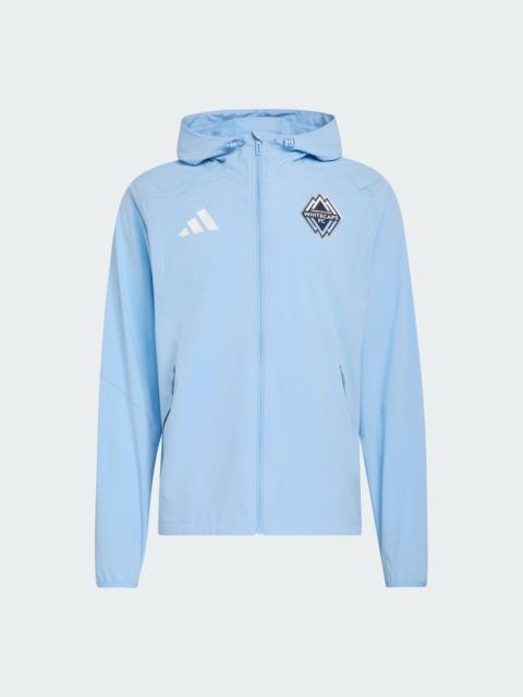 adidas Vancouver Whitecaps Tiro Travel Full Zip Windbreaker