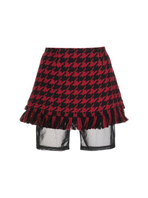 Monse houndstooth-pattern mini skirt