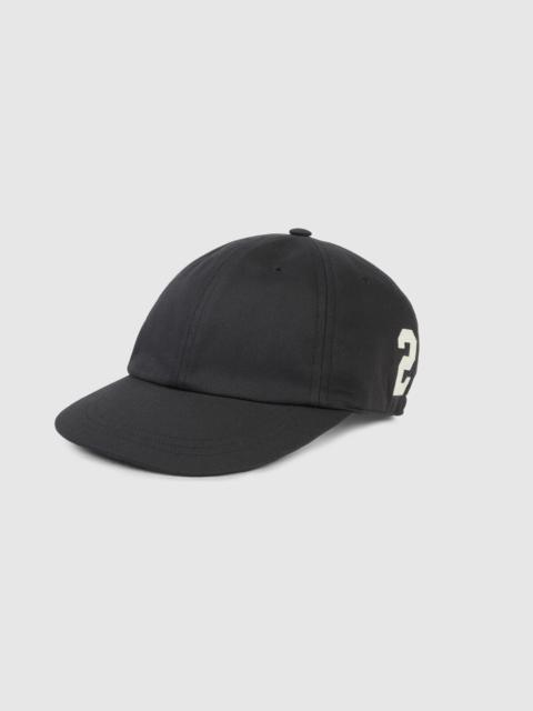 GUCCI Cotton canvas baseball hat with Gucci patch