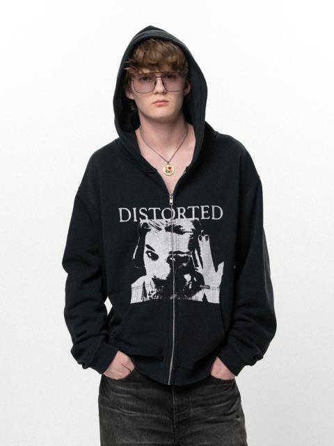 KAMIYA "DISTORTED Girl" Zip-up Hoodie