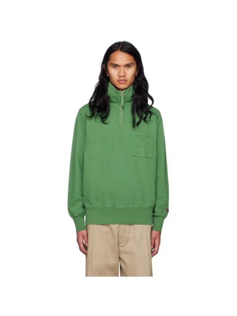 Green Half-Zip Sweatshirt