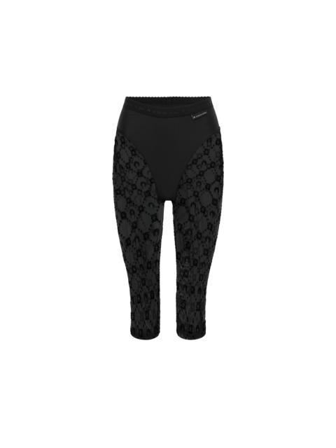 Marine Serre Moonogram mesh flock capri