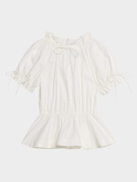 AKNVAS Rosalina Drawstring Poplin Blouse