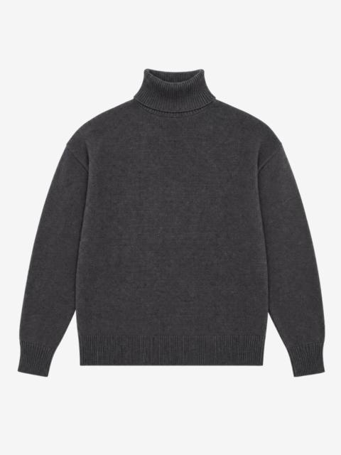 The Kooples GRAY WOOL TURTLENECK SWEATER