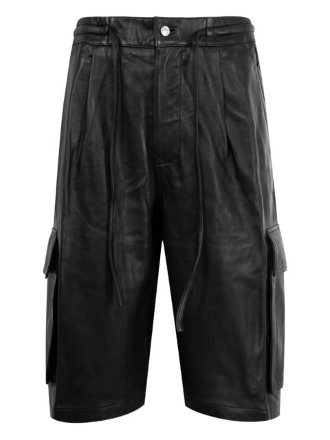NAHMIAS leather cargo shorts
