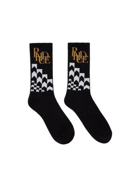 Rhude Black Racing Socks