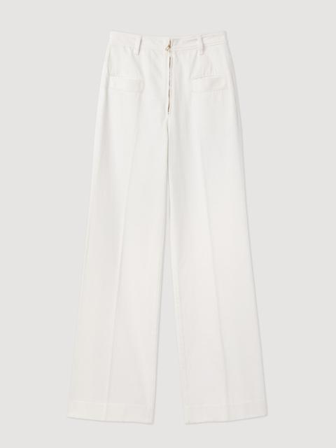 Sandro WIDE-LEG CANVAS PANTS