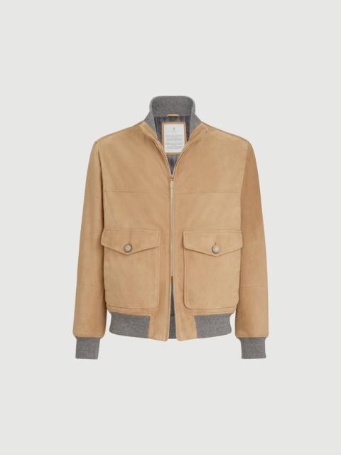 Brunello Cucinelli Suede bomber jacket with Thermore® padding