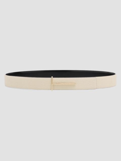 TOM FORD Women's Leather Reversible Belt - Dove Grey Black