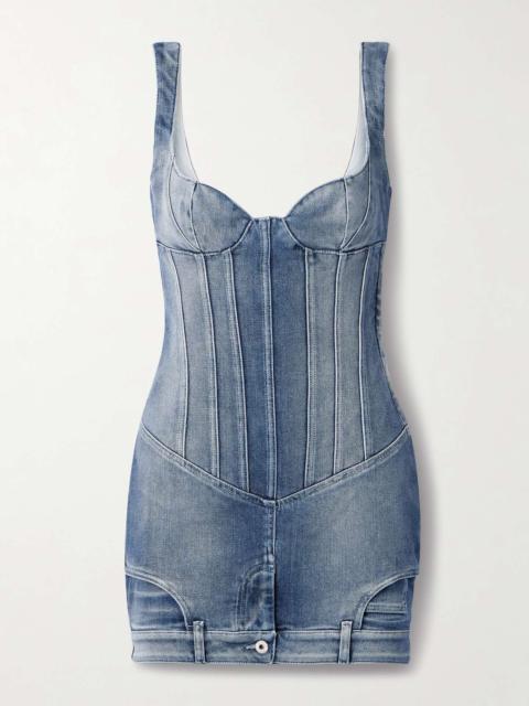 Off-White Denim bustier mini dress