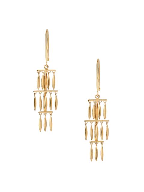 ILEANA MAKRI Grass Multi Dewdrops 18K Yellow Gold Drop Earrings