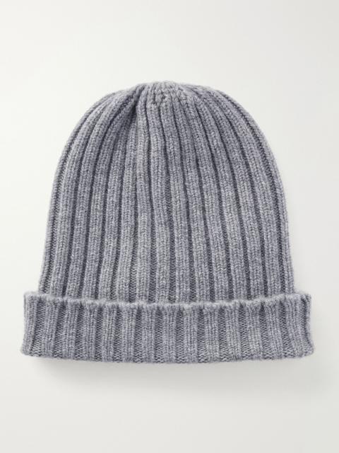 THOM SWEENEY Ribbed Cashmere Beanie Gray