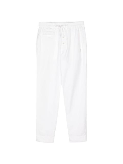 panelled cotton track pants