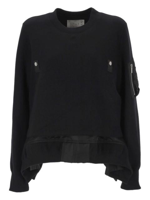 sacai patch-pocket sweatshirt