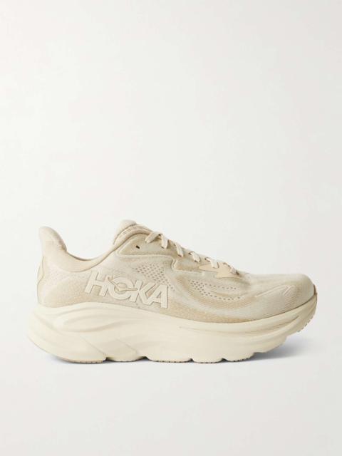 Clifton 10 Rubber-Trimmed Jacquard Running Sneakers