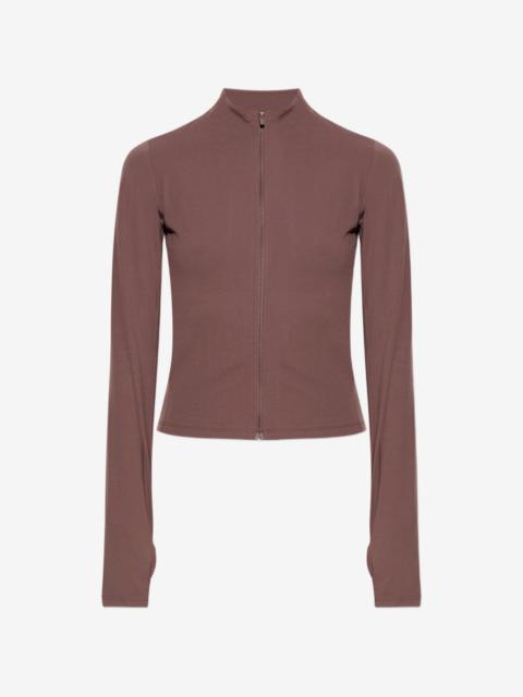 Nike zip-up thumb-slot sweater