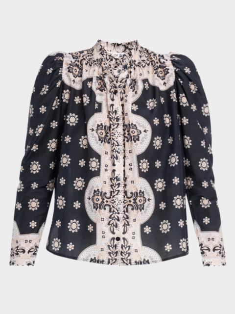 ALIX OF BOHEMIA Artemis Printed Long-Sleeve Blouse