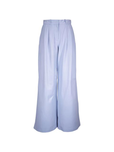 TWP belt-loops leather trousers