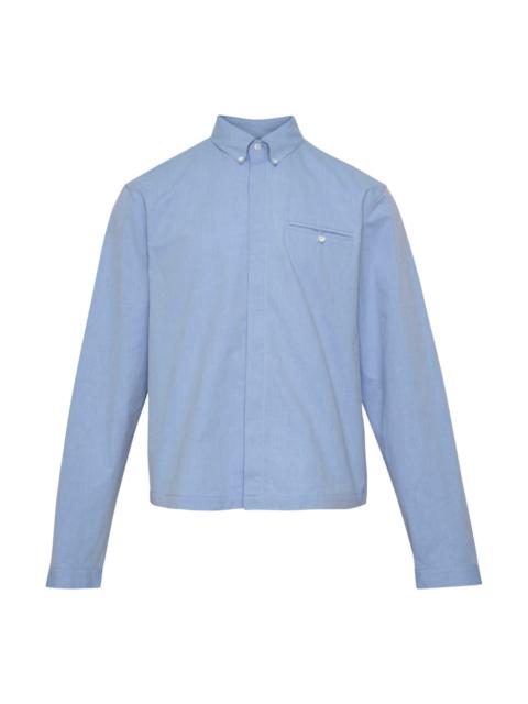 Dries Van Noten Cropped Boxy Long Sleeve Shirt