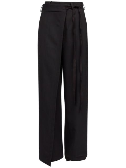 MM6 Maison Margiela single-stitch logo flared trousers