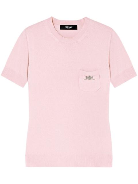 VERSACE cashmere-blend knitted top